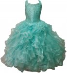 GIRLS RUFFLE DRESSES (MINT) 0515726